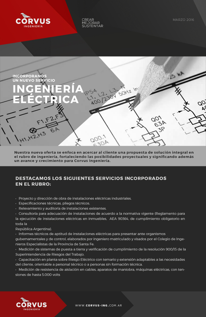 #CorvusNews > Incorporamos un nuevo servicio: INGENIERÍA ELÉCTRICA