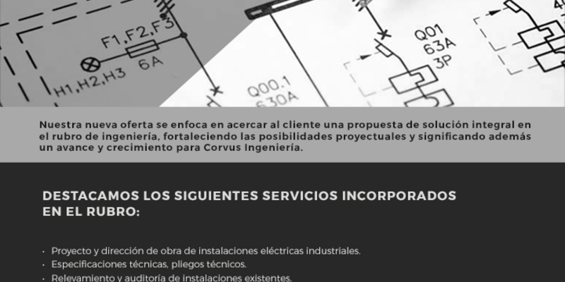 #CorvusNews > Incorporamos un nuevo servicio: INGENIER&Iacute;A EL&Eacute;CTRICA